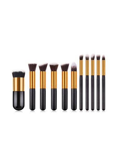 Mufunye 11 Adet Profesyonel Makyaj Fırçası Seti Yüz Fondöten Pudra Allık Göz Farı Makyaj Fırçaları Aracı