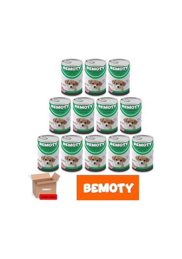 Bemoty Kuzu Etli Yavru Köpek Konservesi 12 x 400 G