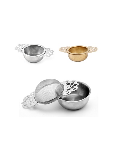 Sones 304 Paslanmaz Çelik Çaydanlık Dekoratif Kenar Çay Filtresi, Renk: Gümüş