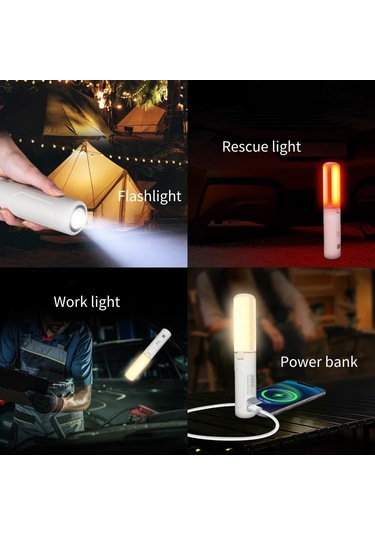 Teltree Yeni Model M26 Çok Amaçlı Kamp Aydınlatması, Manyetik El Feneri Ve Uyarı Lambası Beyaz