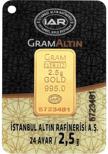 Tuğrul Kuyumculuk  24 Ayar Külçe Altın 2.5 G