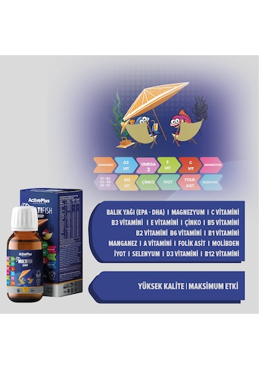 Active Plus Multifish Şurup 150 Ml