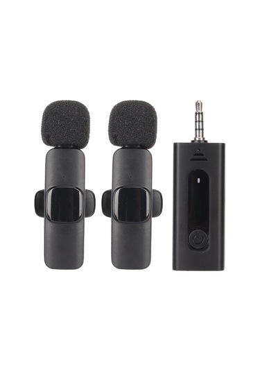 Kosona K35-2 Kablosuz Lavalier Mikrofon, 2.4g Tekden İkiye, Gürültü Azaltma, 3.5mm Arayüz, 7 Saat Kullanim Süresi, Röportaj/canli Yayin İçin