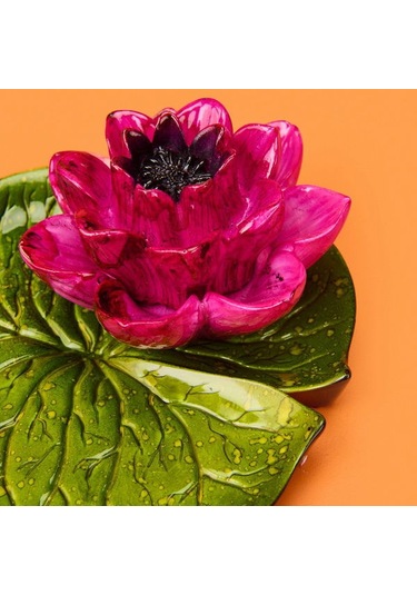 Evidea Deco Lotus Dekoratif Tabak - Pembe - 12 Cm