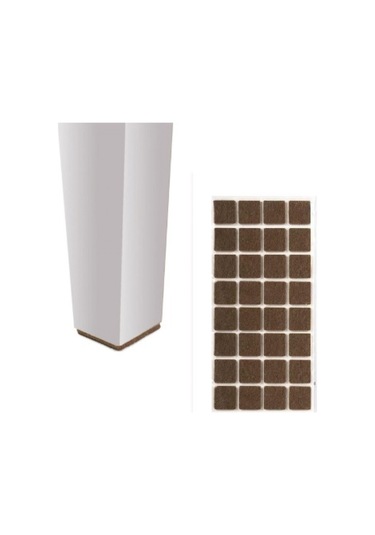 Kare Koyu Kahve 25X25 Mm 2 Paket Yapışkanlı Sandalye Koltuk Mobi