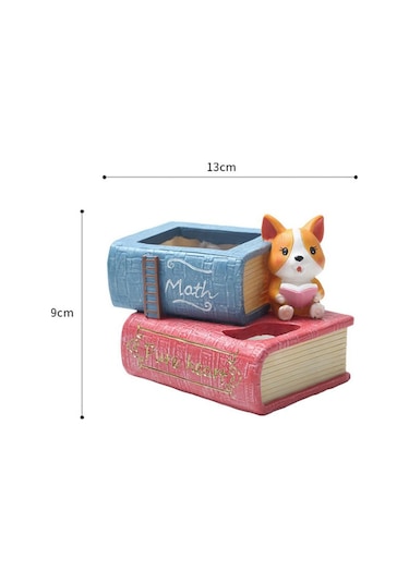 Suntek Magideal Yaratıcı Reçine Etli Saksı Bahçe Ekici Corgi Kitap