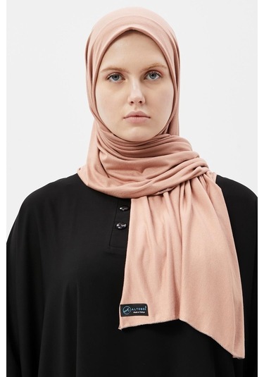Tesettür Penye Şal Düz Bej