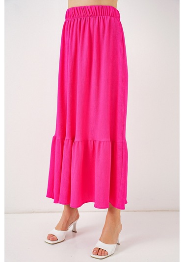 1886 Uzun Örme Etek - A.fuşya Fuşya