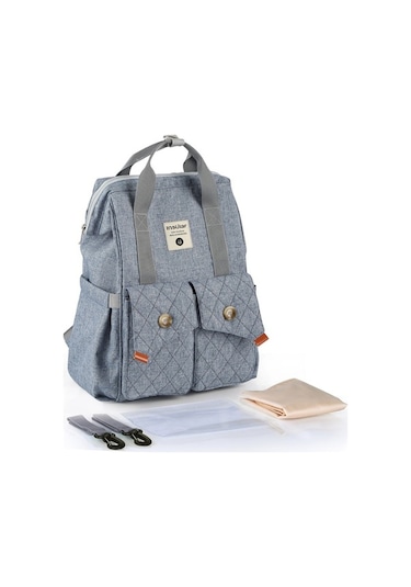 Novahub Moveevo Adresli Sırt Çantası - Kapasiteli, Çok Amaçlı İnsular Bez Mavi