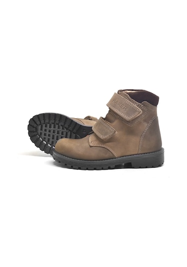 Rakerplus Hakiki Deri Kum Rengi Kürklü Cırtlı Çocuk Bot Kum