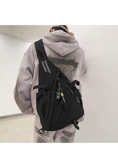 Novahub Kırmızı Büyük Kapasiteli Göğüs Çantası Erkek Sırt Çantası Blok Renkli Kadın Çantası Küçük Kırmızı Kırmızı