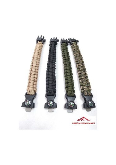 Paracord Bileklik Bej Çok Renkli