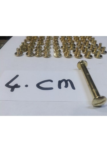 4 CM Dosya Klasör Menü Sunum Kartela Vidası Sarı 100 Adet