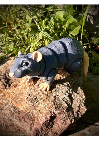 Sıçan Oyuncak Figür 3d Hareketli Organik Vip Model- Büyük Boy