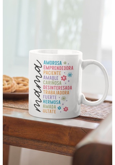 İspanyolca Anne Quotes Baskılı Anneler Günü Doğum Günü Anneye Hediye Kupa Bardak Beyaz