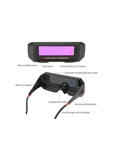 Tongxida Otomatik Kararan Güneş Koruyucu Gözlük, Kaynak Tıgı, Mmg, Koyu Renk,