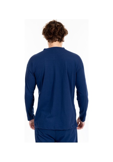 Erkek 1065 Uzun Kol Süprem Pijama Takımı Lacivert Lacivert