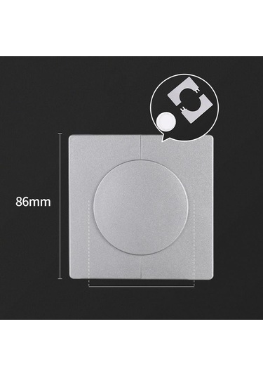 Sones Kare Klima Deliği Dekorasyon Kapağı Duvar Deliği Tıkacı, Stil: Bölünmüş 5cm Gümüş