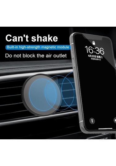 Sones R-just Hz10 Küçük Kasırga Manyetik Araç Telefonu Tutucu Karbon Fiber Siyah