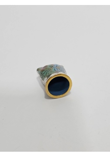 Antika Cloisonne Emaye Yüksük 28,20x19mm 063