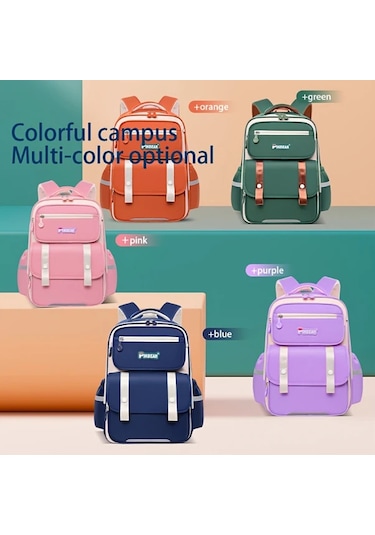 Honeybeeshop Mor Küçük Hafif Minimalist Çocuk Sırt Çantası Nefes Alabilir Ayarlanabilir Askı Okul İçin 1-3-6 Sınıf Mor