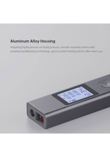 Moveevo Duka Ls-p Alüminyum Lazer Ölçer, 40 Metre Mesafe, 1mm Hassasiyet, Alan-hacim-açı Hesaplama, 200mah Pil İle Usb Şarj