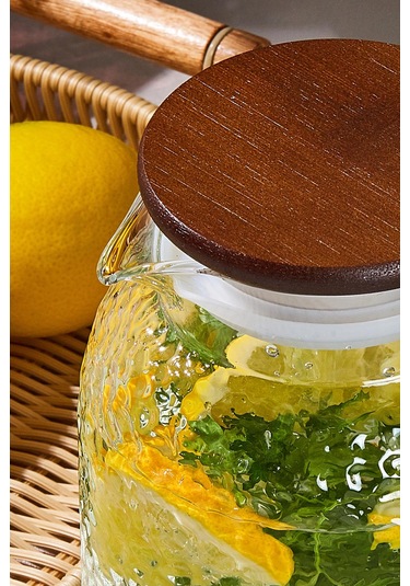 Savio Buzlu Şeffaf Wood Sürahi 1900 Ml