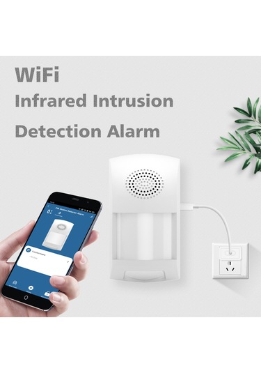 Symbee Bluetooth Ve Wifi İle Ev Güvenliği Alarm Sistemi - Evcil Hayvan Engellli, 12m Algılama, 100db Sesli Işıkli Alarm, Usb Besleme, App Kontrol