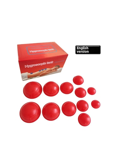 Yuntech01 12'li Silikon Vakum Çekme Kavanozları - Sağlık Masajı İçin Esnek, Dayanıklı Ve Taşınabilir Hijyenik Aletler Çok Renkli