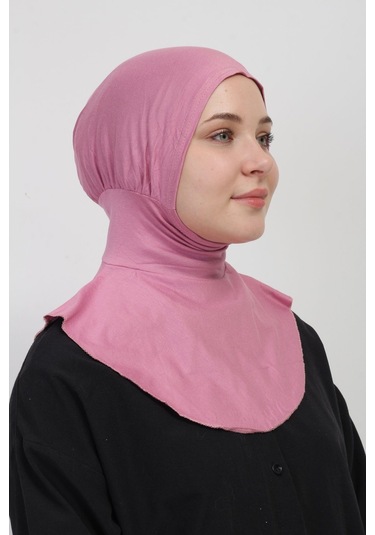 Pratik Esnek Likralı Boyunluklu Geçmeli Bone Pembe