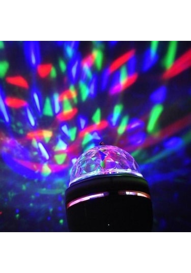360 Derece Dönen Disko Tarzı Renkli Dekoratif Disco Lamba Diğer