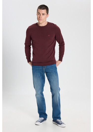 Regular Fit Normal Kesim Bisiklet Yaka Açık Yeşil Triko Kazak W8A02P299 Açık Yeşil