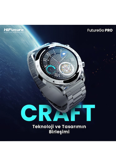 HiFuture FutureGo Pro 1.32" BT Arama AMOLED Ekran IP68 Su Geçirmez Akıllı Saat