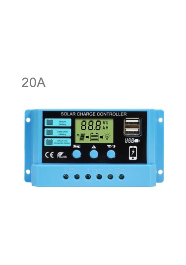 Sones 20a Solar Şarj Kontrol Cihazı 12v / 24v Lityum Kurşun-asit Akü Şarj Deşarj Pv Kontrol Cihazı