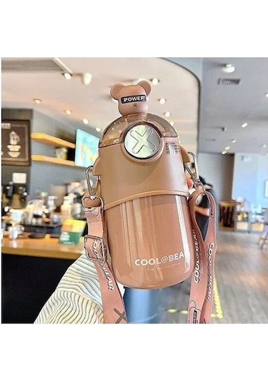 316 Paslanmaz Çelik Çocuk Suluk 480ml - Mavi 5jıvsf Kahverengi