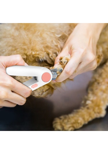 Geekyou Kedi Köpek Led Işıklı Tırnak Kesici, Kan Damarı Gördürücü, Ergonomik Tasarım, Paslanmaz Çelik, Mavi Renk