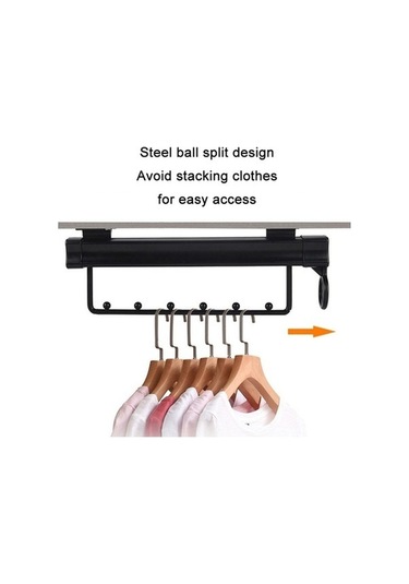 Tongxida Y02 Rayı Push-pull İnç Elbise Donanımı Boncuklu Asma Dolap Çubuk 3 10 Qn Gümüş Gümüş