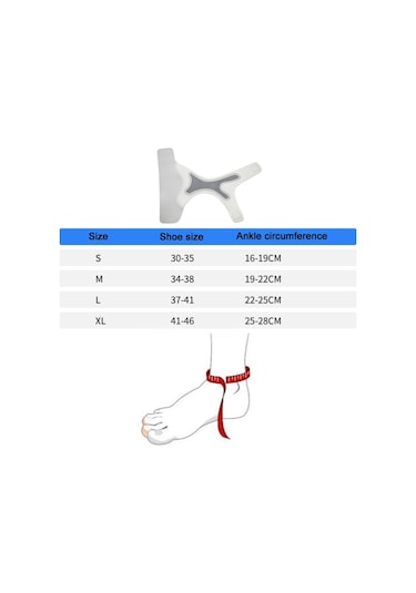 Sones İnce Nefes Alabilir Kompresyon Ayak Bileği Burkulması Sabitleme Kayışı Sağ Ayak Xl