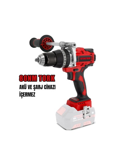 Stayer PBL80P Kömürsüz Akülü 18v Li-İon 2.0AH/4.0AH/5.0AH Akü Ve Şarj Aleti Hariç Darbeli Vidalama