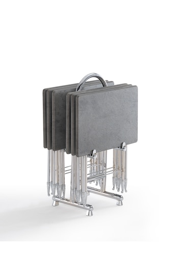 Hanedan Antrasit 6'lı Çanta Sehpa