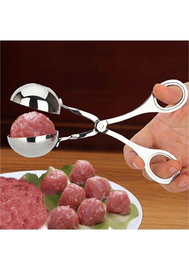 Kosona Büyük Boy Gümüş 304 Paslanmaz Çelik Et Köftesi Yapıcı, Anti-yapışkan, Kolay Kullanım, Mutfak Aleti Diğer