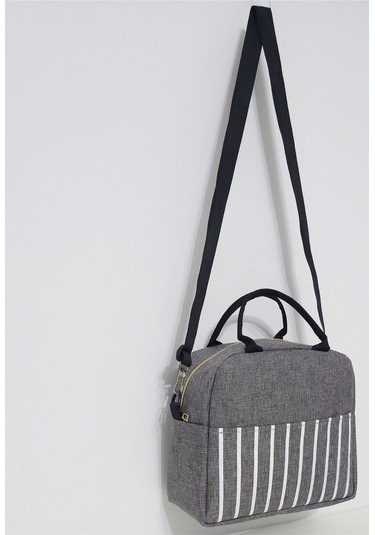 Anne Bebek Çocuk İçin Isı Yalıtımlı Termal Termoslu Yemek, Mama, Beslenme, Gıda Çantası Gri