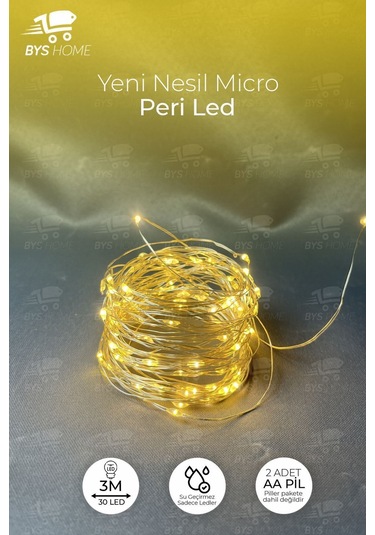 Dekoratif Yeşil Yapraklı 230 Cm Yapay Sarmaşık Ve 300 Cm Peri Led Pembe Renk - Sarı Sarı