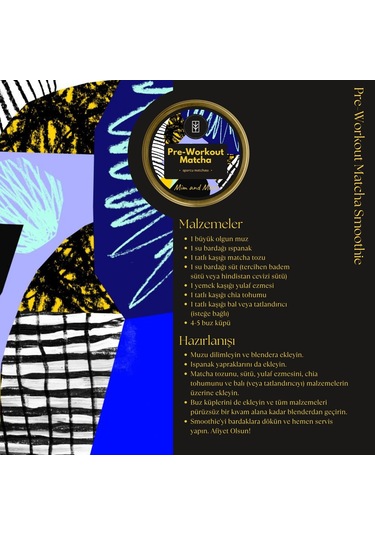 Mim and More Pre Workout Matcha Sporcu Matchası 100 G