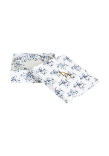Lucky Art Clarice New Bone China Porselen Mavi Küçük Çiçek Desenli 6 Lı Tabak Seti 27 Cm Lyfn 017