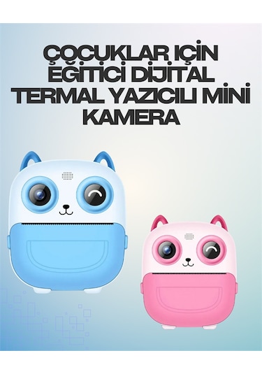 Termal Yazıcılı Dijital Kamera Usb Şarjlı, Hd Video Destekli