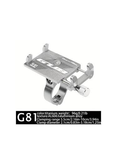 Elmpaly Gub Bisiklet Alüminyum Telefon Tutucu G81 3.5-6.2 İnç Titanyum Titanyum