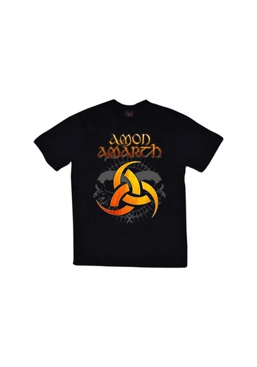 Siyah Amon Amarth Baskılı T-shirt SIYAH