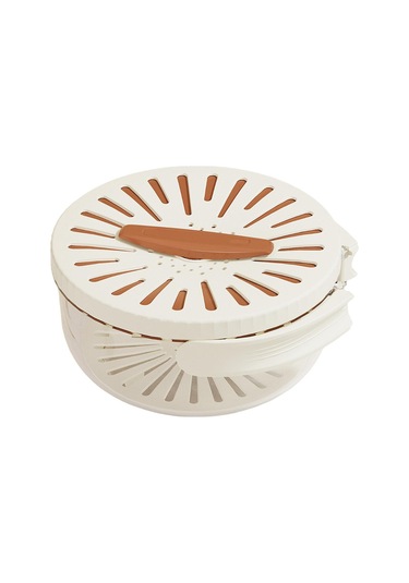 Suntek Drenaj Sepeti Pratik Kevgir Üzüm Sebze Kabı Kahverengi