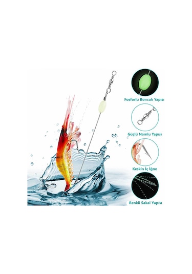 MSO Olta Balıkçılık Fosforlu Silikon Karides Yapay Yem